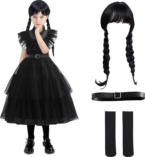 Amazon.it: Mercoledì Addams Vestito Bambina.